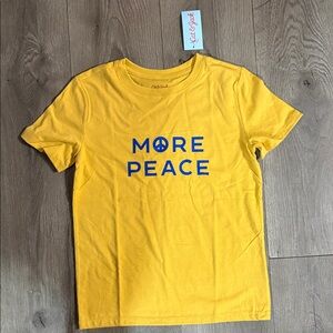Cat & Jack Yellow 'More Peace' Kids T-Shirt